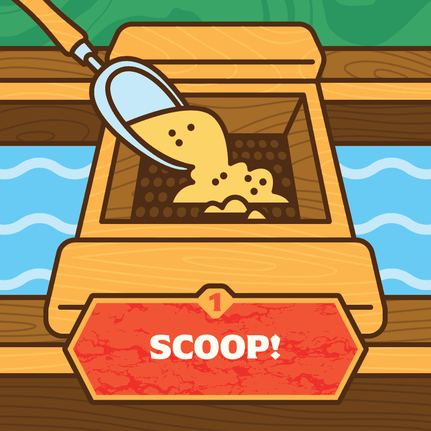 Step 1 - Scooping treasure-rich sand